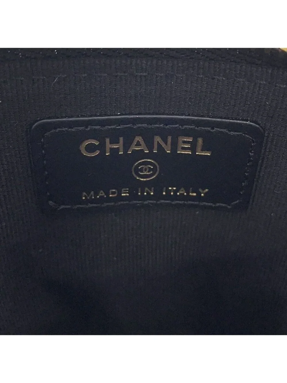 Chanel Coin Purse Quilted Fragment Caviar Leather Wallet Black